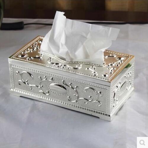 Meta tissue holder metal tissue box toilet paper holder Continental Hotel Bar KTV pumping tray Household napkin holder ZJH012