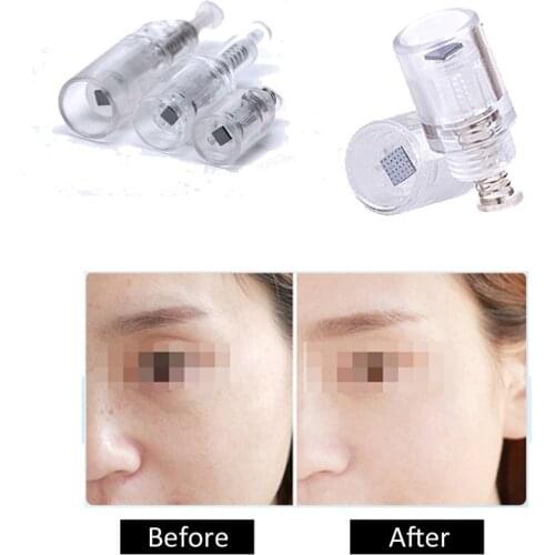 Micro-needles Skin Mezoroller Tool Nano Needles Cartridges Blackhead Spot Cleaner Needles for Facial Skin Care Makeup 5 Pcs