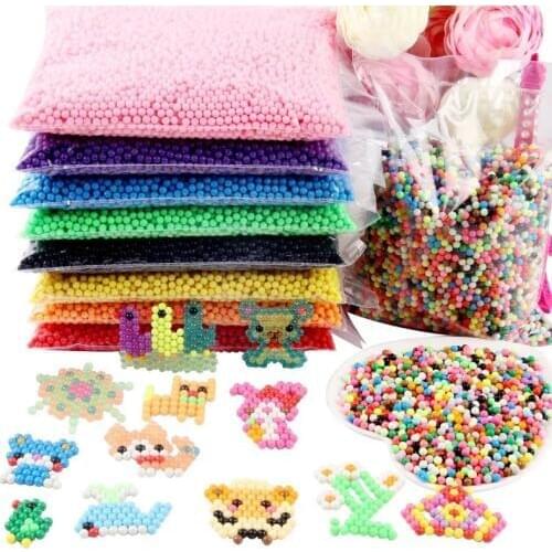 Mix 6000pcs 5mm beads Molds Perlen Magic Water Spray Beads Children 3D Beads Toys Set Educational Kids Toys Arts Craft