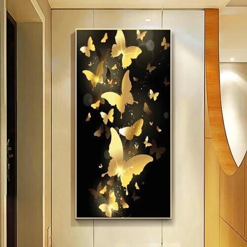 Home Decoration DIY Diamond Painting Butterfly Full Drill Square/Round Mosaic Diamond Embroidery Handicraft Kit Entrance Decor