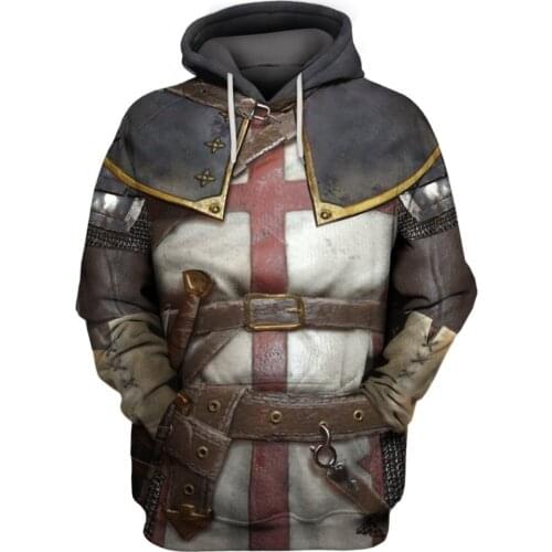 2020 New Fashion hoodies Knights Templar 3D Printed Hoodie Sweatshirt Men/Women Casual Streetwear sudadera hombre Drop ship H020