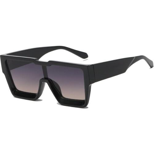 New fashion one-piece big frame square sunglasses women trend personality wild sunglasses men street driving glasses