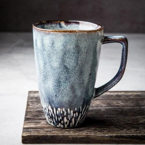 Huge, old fashioned, Scandinavian-style ceramics, hand-crafted Porter custom teacup handles for a reusable blender