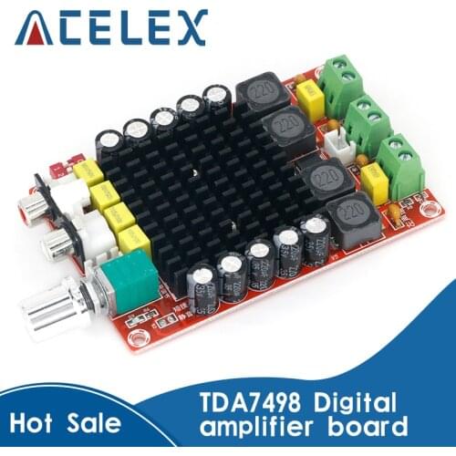 TDA7498 Class-D High power Digital amplifier board 2x 100w amplifiers amplificador audio DC 12V 24V