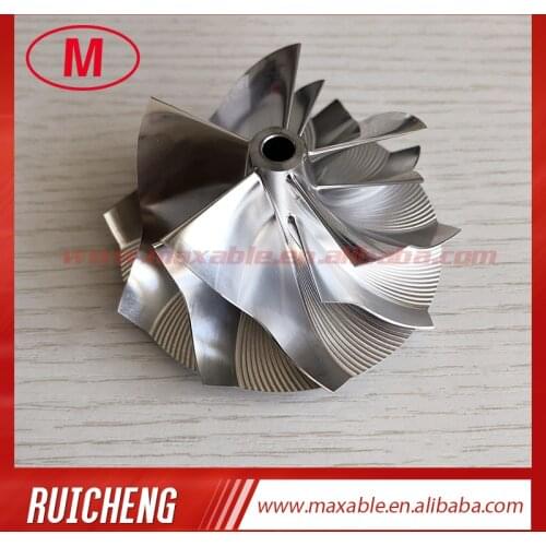 .RHF55 57.00/73.04mm 5+5 blades high performance turbo aluminum 2618/milling/billet compressor wheel