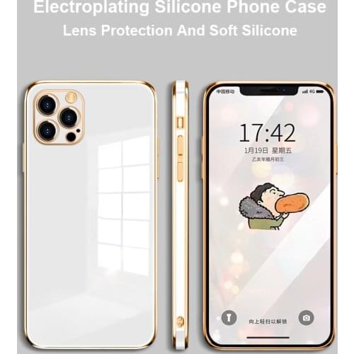 Luxury Gold Plating Electroplating Case For iPhone 11 12 Pro Max Mini XS Max XR X 8 7 6s 6 Plus SE 2020 Soft Silicone Cover Case