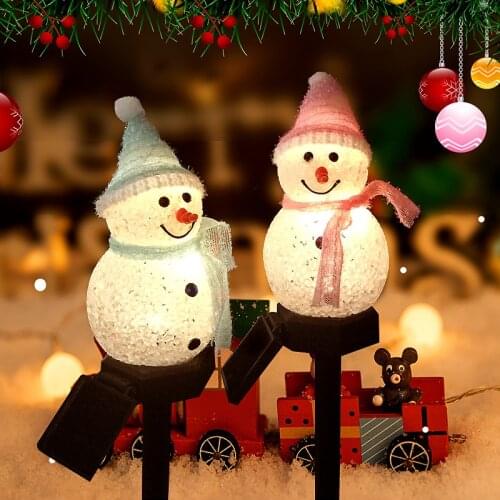 Christmas Light Solar LED Lights Outdoor Snowman Light Lawn Light Street Christmas Decorations for Home Christmas Ornaments
