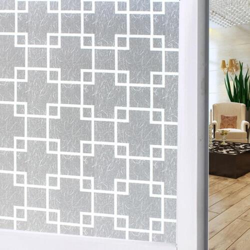 Width 60cm Chinese Style Window Pattern Self-Adhesive Window Film Living Room Bedroom Bathroom Office Privacy Opaque Film