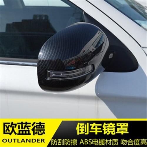 Car styling ABS Car Rearview mirror cover Trim/Rearview mirror Decoration For Mitsubishi Outlander 2013-2018
