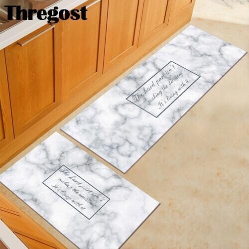 Thregost Printed Kitchen Mat Bath Carpet Floor Mat Home Entrance Doormat Anti Slip Europe Kitchen Rug Absorbent Bedroom Mats