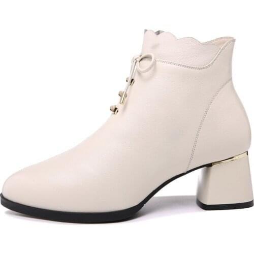 Round Toe Thick Heel WomenS Boots, Solid Color Short Boots With Side Zipper, WomenS Platform Shoes