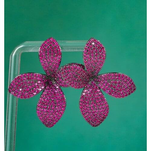 Janekelly Luxury leaf shape Shiny Earrings for Women Fine Jewelry Full CZ Bridal Wedding Earrings Jewelry GIFT 2020