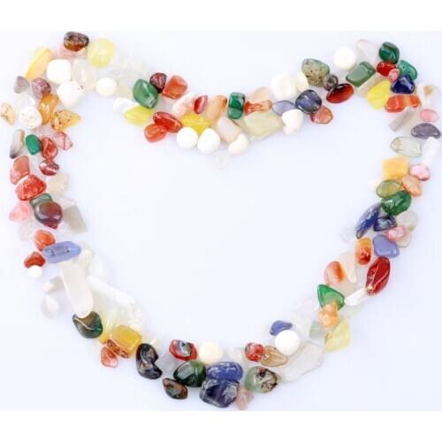 1 Bag 100g Colorful Mixed Irregular Shape Tumbled Stones Rock Gem Beads Chips