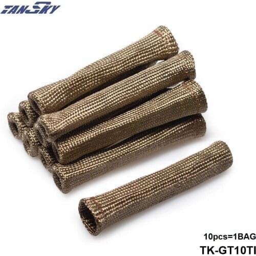 10PCS/BAG Titanium Vulcan Lava Protector Sleeve Spark Plug Wire Boots 10cyl TK-GT10TI