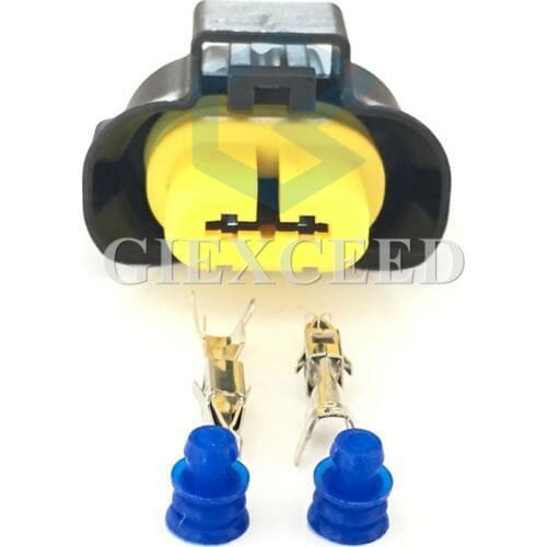 2 Sets 2 Pin ST090521-01 Automotive Fog Lamp Socket Foglight HeadLight Waterproof Plug For Nissan Peugeot Natchie