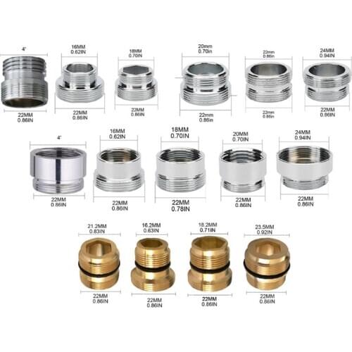 5Pcs/set Water Purifier Aerator Connector Replacements Brass Faucet Adapter Kitchen Bathroom Tap Accessories