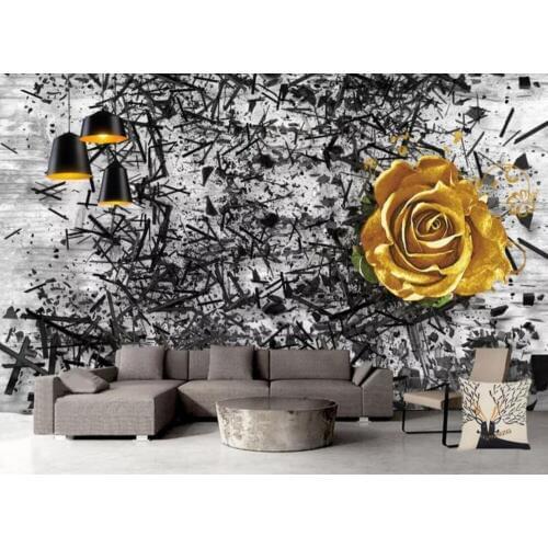 Abstract rose explosion effect Nordic fashion TV background wall decoration wallpaper murals