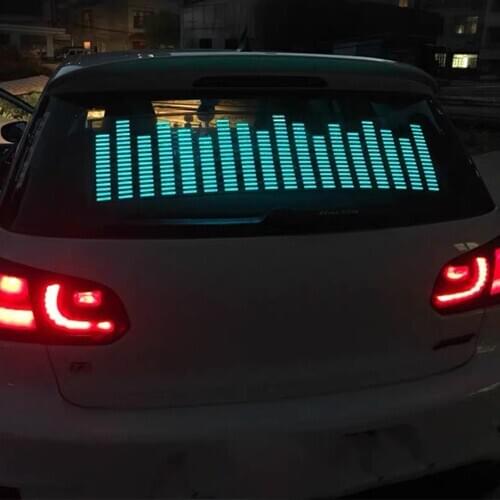 Car Rear Window Music Lamp Car Voice Control Induction Lamp Refitting Rear Window Glass Interior Atmosphere Decorative Lamp
