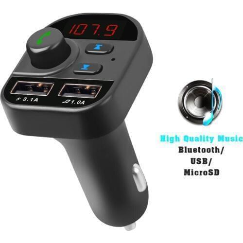 Hot Bluetooth 5.0 Wireless Car Kit MP3 Radio Receiver Handsfree Portable 2 USB Charging Ports Car Accessories BT5.0 mp3 Player