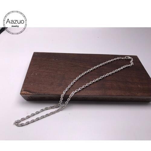 Aazuo Natural Diamond 14K Gold Pure Gold Cowboy chain Necklace Upscale Trendy Classic Party Fine Jewelry Hot Sell New