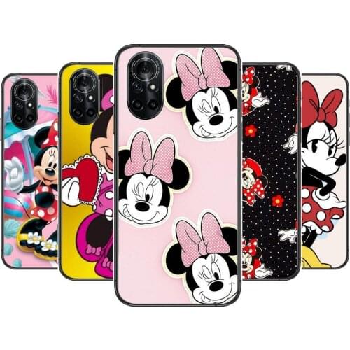 Mickey Cute Minnie Mouse Clear Phone Case For Huawei Honor 20 10 9 8A 7 5T X Pro Lite 5G Black Etui Coque Hoesjes Comic Fash d