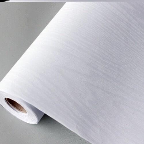Pure White Wood Stripe Peel and Stick Wallpaper DIY Self-adhesive Home Furnitures Renovation PVC Wall Sticker Sticky Paper Decal