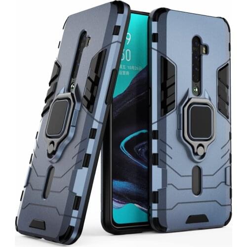 For OPPO Reno 2 Z 2Z 2F Case Ring Stand Bumper Silicone + PC Phone Back Cover For OPPO Reno 2Z 2F 2 Z RenoZ Reno2 Reno2F Reno2Z