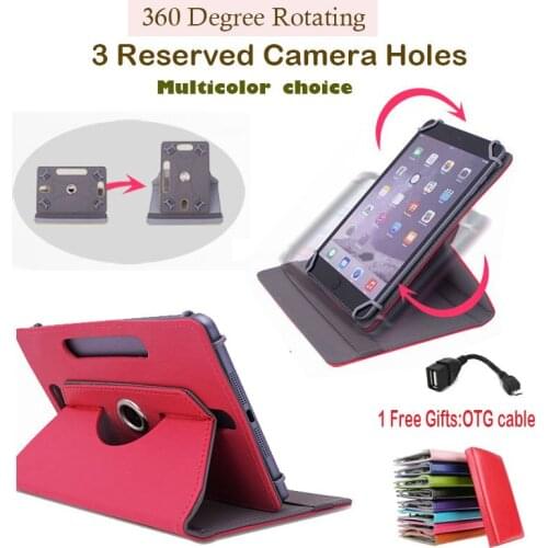 For Tesla Impulse 8.0 LTE/Magnet 8.0 3G/Neon 8.0 8"inch 360Degree Rotating Universal Tablet PU Leather cover case Free Gift