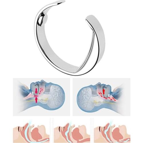 Anti Snore Ring Therapy Acupressure Treatment Against Snoring Device Snore Stopper Finger Ring Sleeping Aid 3 Sizes