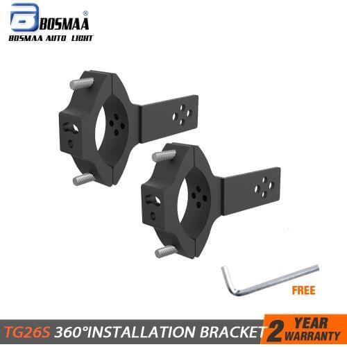 BOSMAA 2pcs LED Headlight Bracket Tube Fork Mount Driving Fog Lamp Clamp Holder Stander For Cafe Racer Chopper Motorcycle