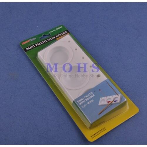 Scale RC Model Tools Series TRUMPETER 09960 PAINT PALETTE WITH HOLDER for Scale Model Building Painting