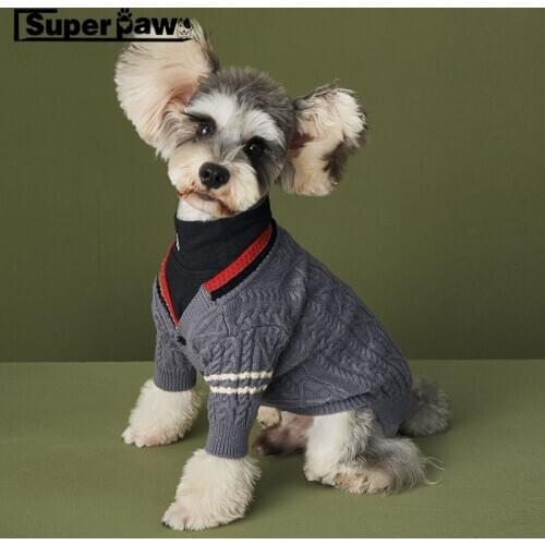 Fashion Schnauzer Dog Sweater Jumper Clothes Winter Warm Pet Hoodie Jacket Coat for Small Medium Dogs French Bulldog Pug YHC53
