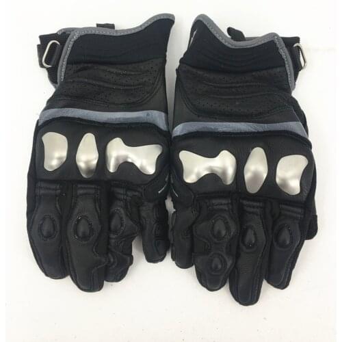 Genuine Leather Dain X-Strike Motorcycle Gloves Full Metal Racing Gloves Driving Short Motorbike Cowhide Gloves