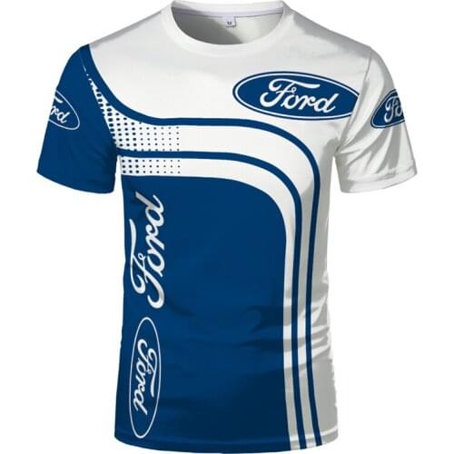 2021 Mens Car Logo Ford 3D Printing T-shirt Casual Fashion Harajuku High Quality Mens Peripheral Short Sleeve