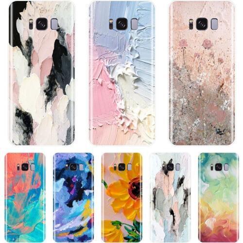 Soft Phone Case Silicone For Samsung Galaxy Note 4 5 8 9 Art Abstract Sunflower Back Cover For Samsung S5 S6 S7 Edge S8 S9 Plus