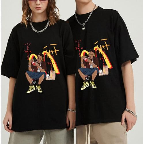 2021 New Fashion Travis Scott Cactus Jack Asap Rocky T Shirt Man T Shirts Tops Harajuku Anime Cool Men oversize T-shirt Male