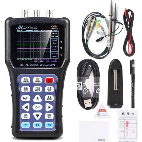 New Handheld Oscilloscope JDS6052S Digital Storagesignal Function Generator 20MHz Oscilloscope AC/DC Input Coupling