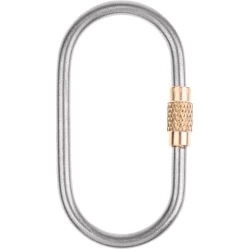 Itanium Alloy Carabiner O Shape Locking Keychain Key Ring accessories