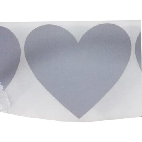 WHOLESALE 70x80mm Heart Shape Silver Scratching sticker DIY Postcard Message Cover