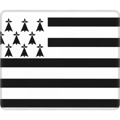 Breton Brittany Flag Mouse Pad Flag France Region Country Symbol Sign Identity Nation Soft Mat Rubber Gamer Computer Laptop Pad