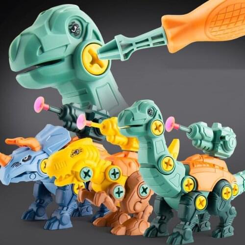 DIY Disassembly Dinosaur Figures Construction Model Boy Toy Set Educational Montessori Model Disassembly Assembly Puzzle Kid Toy