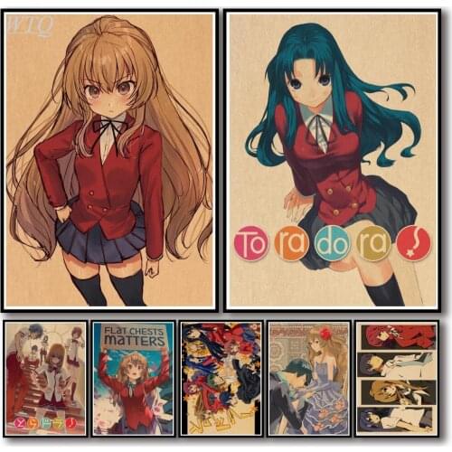 Retro Poster TIGER X DRAGON! Toradora Anime Posters Canvas Painting Wall Decor Poster Wall Art Picture Room Decor Home Decor