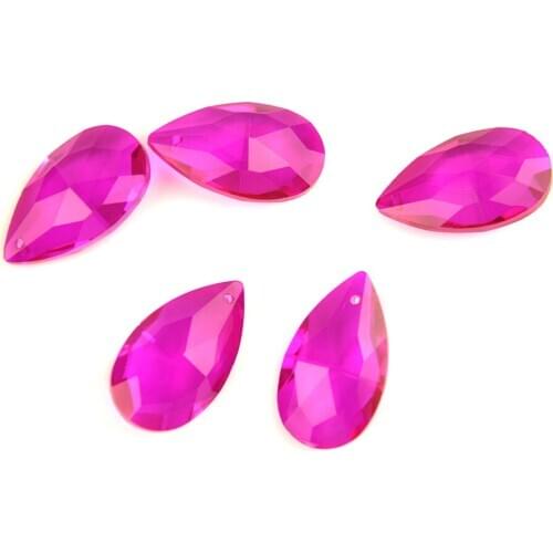 Rose 10pcs/lot hot selling product crystal chandelier lamp prism part for Home Decoration