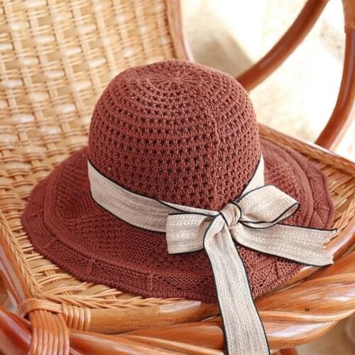 Fashion Sun Hats For Women Girls Wide Brim Floppy Straw Hat Summer Bohemia Beach Cap Ribbon Chapeau Femme 2021 New