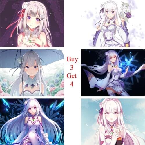 Japanese Cartoon Posters High Definition Home Decoration ReZero Starting Life in Another World