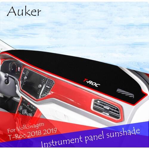 Car Dashboard Protective Mat Shade Cushion Photo Polyester Pad Interior Carpet For VW T-Roc 2018 2019