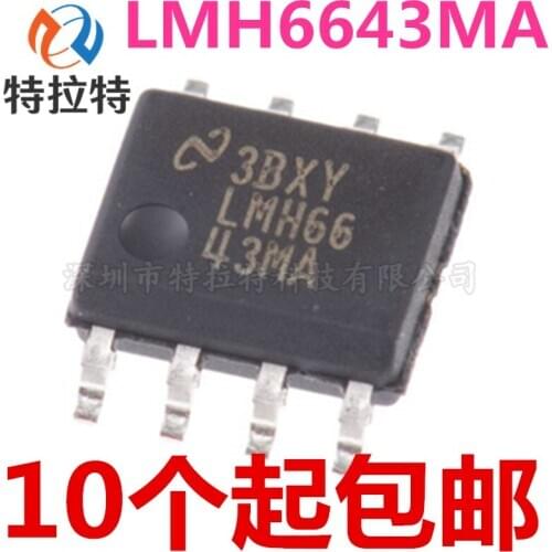 10pcs/lot LMH6643 LMH6643MA LMH6643MAX Sop-8 Operational Amplifier Brand New & Original