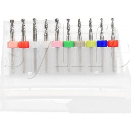 10x Slivery Alloy Carbide Micro Drill Bits 2.1mm-3.0mm