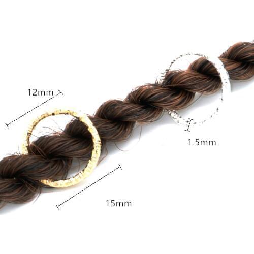 100pcs/lot Hair Braid Rings Accessories Clips Dreadlocks Beads Set Color Gold and Sliver for Women and Girls