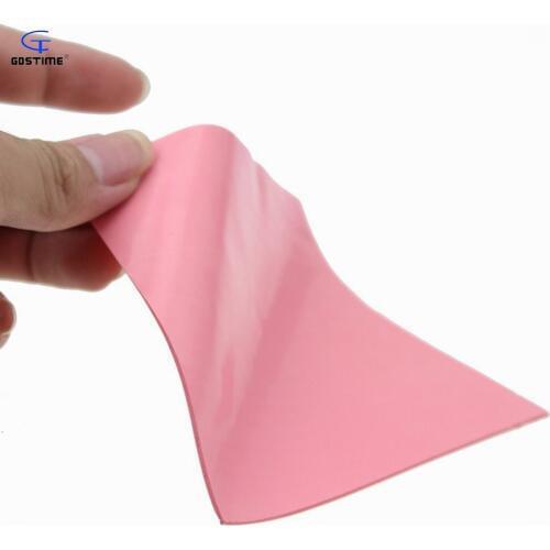 5 Pcs Gdstime Silicone Thermal Pad 100x100x1mm Pink Thermally Conductive Pads IC Chips GPU CPU Heatsink Cooling 100mm x 1mm